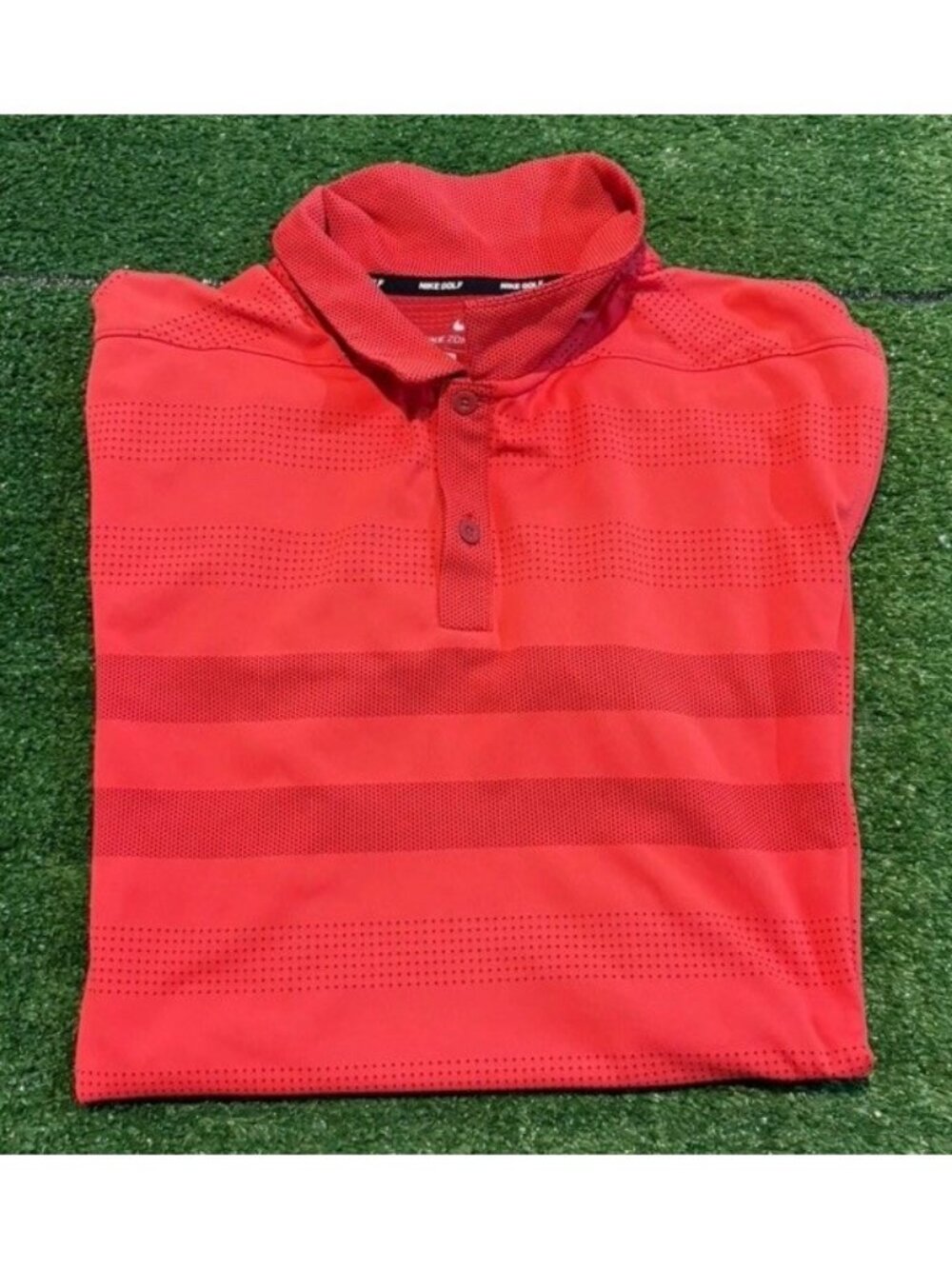 Nike polo mens large red zonal cooling lighweight breathable short sleeve golf